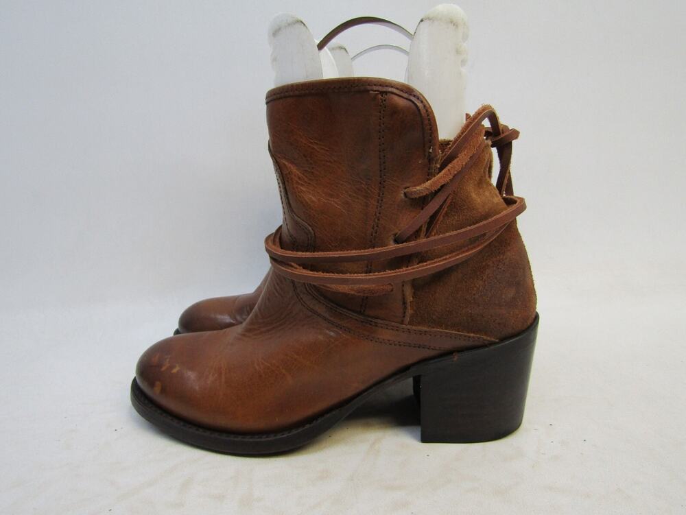 Freebird By Steven Casey Womens Size 7 M Brown Leather Ankle Boots Bootie